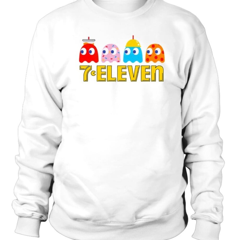 7 Eleven Pac Man Vintage Retro Sweatshirt 89